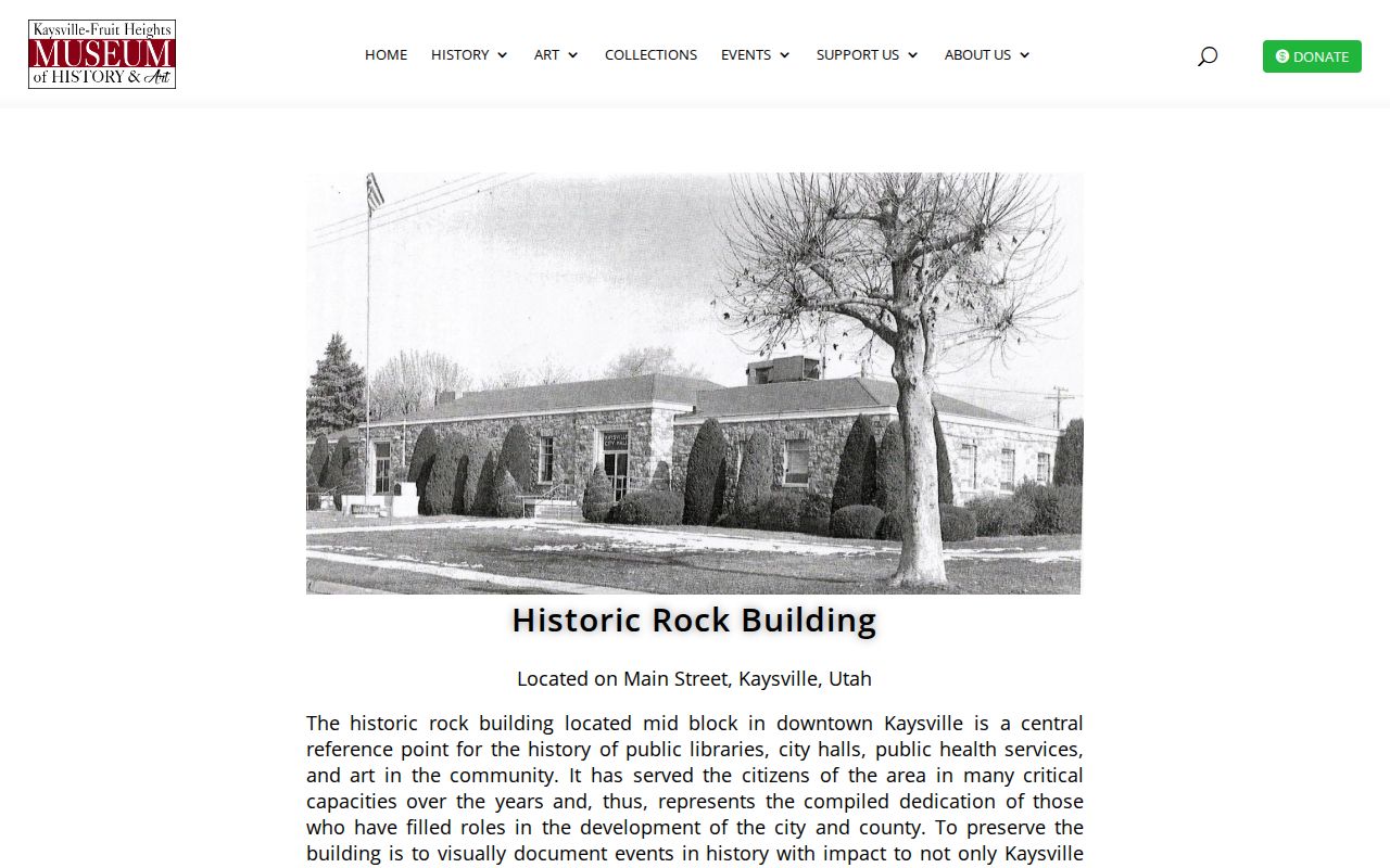 Kaysville previous residents historic house history source