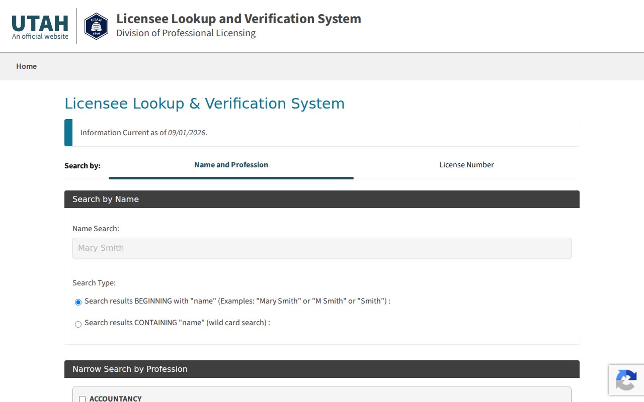 Kaysville resident lookup Utah license verification