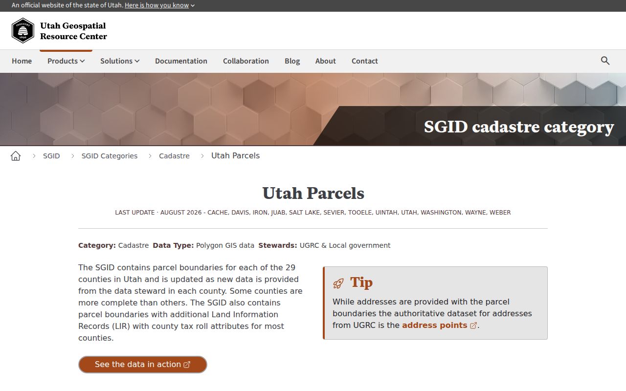 Kaysville street directory Utah parcel attributes